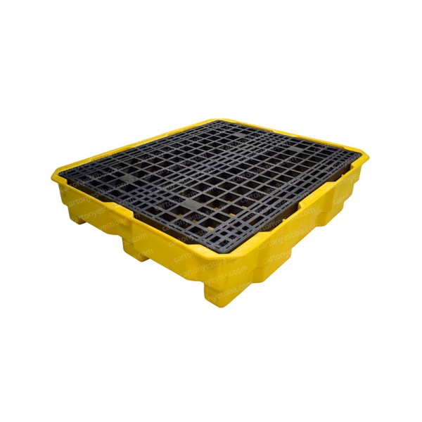 Estiba plástica antiderrame 3 tambores