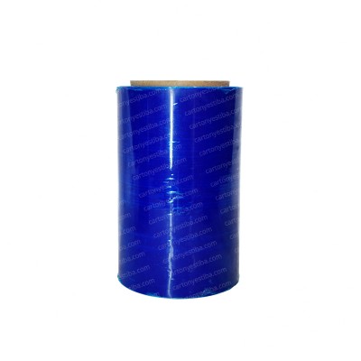 Stretch azul 16.6 cm x 200 mt calibre 8 - Cartón y Estiba