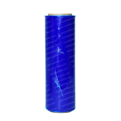 Stretch azul 33.3 cm x 157 mt calibre 8 - Cartón y Estiba