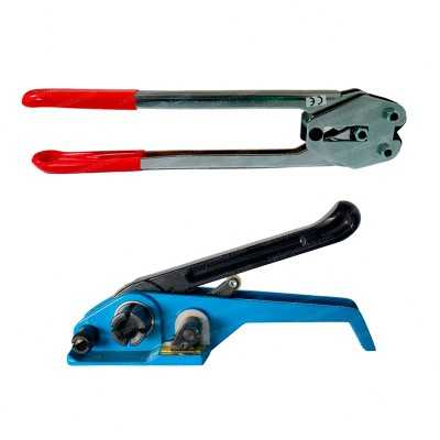 Combo tensor de zuncho y selladora de grapas metálicas - Cartón y Estiba