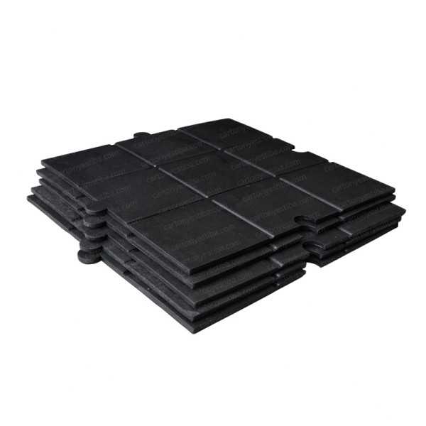 Piso de caucho con cuadrícula