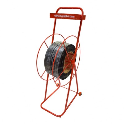 Carro porta  zuncho con porta grapas - Cartón y Estiba