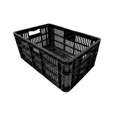 Canastilla perforada 60 x 40 x 25cm - Cartón y Estiba